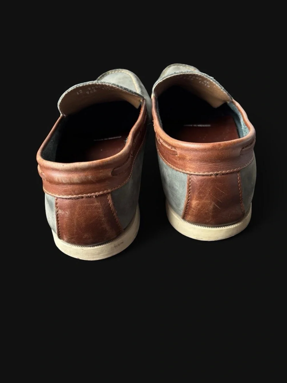 ✨Hitchcock gray & brown leather loafers with tassel detail✨